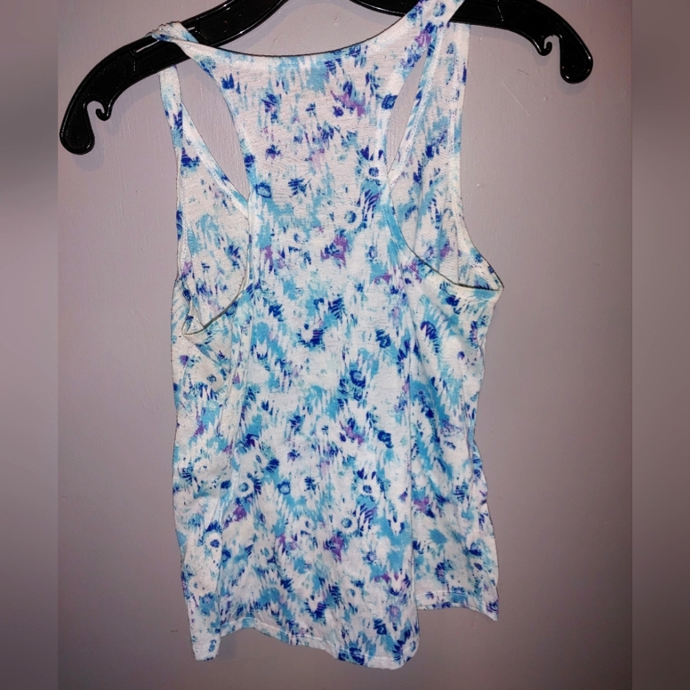 Women's Arizona Jean Blue and Purple Tie-Dye Tank Top Size Medium